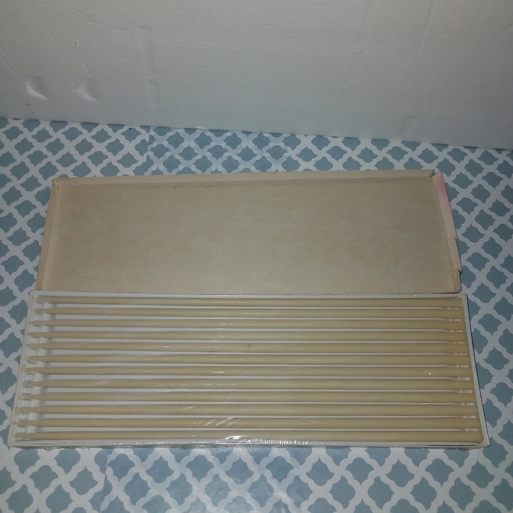 Colonial Flower Tapers Candles 12 White New Old Stock